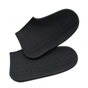 Hjlian Couvre-Chaussures Impermeables En Silicone, Reutilisables, Antiderapants (Noir, Taille L) - Neuf