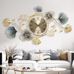 ChenQuanSarl-Fxbfag Horloge Murale Silencieuse Décorative 3D Moderne, Anti-Tache En Fer Forgé, Horloge Murale À Quartz Pour Montre Murale De Fond De Salon, 94 * 52Cm - Neuf