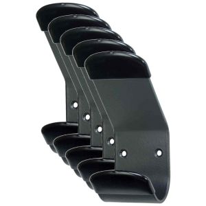 UNILUX Lot de 5 Pat&egrave;res STEELY &agrave; fixer Capacit&eacute; 50 Kg Noir - Neuf