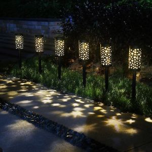Lot De 6 Lampes Solaires Led Pour All&eacute;e De Jardin, &Eacute;tanches Et D&eacute;coratives. - Neuf