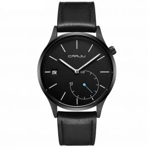 Crrju &Agrave; La Mode Hommes En M&eacute;tal &Eacute;tanche &Agrave; Quartz Montre Bracelet R&eacute;glable Accessoire (Noir) - Neuf