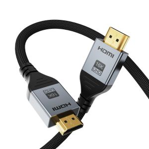 MEVRONISSHOP-C&acirc;ble 16K HDMI 2.2 3M, 96Gbps Cable Hdmi Haute Vitesse, 16K@60Hz, 8K @60Hz, 4K@240Hz/120Hz Cordon, HDR10+ ARC eARC HDCP 2.3 Compatible avec HDMI 2.1/2.0/1.4, pour PS5 4 Xbox PC Monitor - Neuf