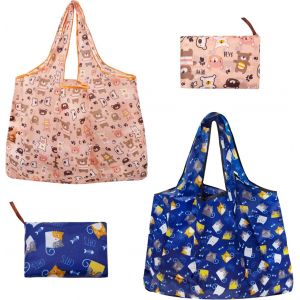 Sac de Courses Pliable Pochette Grand Sacs à Provisions s Shopping Bag Pochette Sac d'Épicerie Lavable pour Shopping Voyage Supermarché.[A150] - Neuf