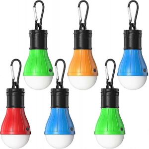 6 Pcs Led Tente Lanterne Lampe Lampe De Secours Batterie Alimentée,Ampoule Portable Étanche Pour La Randonnée Pêche Camping Ménage - Neuf