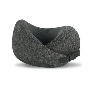 Oreiller de voyage en mousse &agrave; m&eacute;moire de forme en forme de U pour la nuque - Gris fonc&eacute; - Neuf