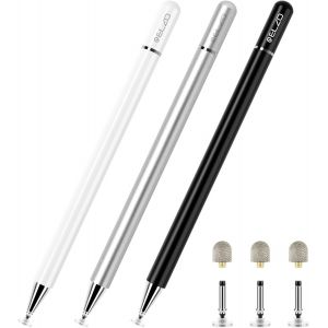 KALANKA-Stylo pour tablette 2 en 1 universel stylet pour &eacute;cran tactile, stylet pour tablette 100 % compatible avec tous les &eacute;crans tactiles pour iPhone/iPad/Samsung/Lenovo/Microsoft/Blackview - Neuf