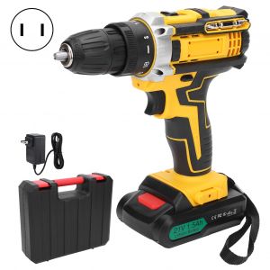 XYONG Perceuse electrique au lithium, rechargeable, sans fil, tournevis electrique portatif pour usage domestique, prise AC100-240 V US - Neuf