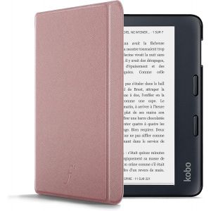KALANKA-Forefront Cases Étui pour Kobo Libra 2 (Modèle: 2021) - Mince et Léger, Fonction Automatique Veille/Réveil Intelligente Étui, Coque (Housse) de Protection pour Kobo Libra 2 - Or Rose - Neuf
