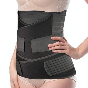 3 En 1 Post-Partum Ceinture Abdominale, Post Grossesse Ceinture De Soutien, C-Section/Accouchement Naturel De Récupération De La Ceinture Post-Partum Ceinture, Body Shaper, Noir - Neuf