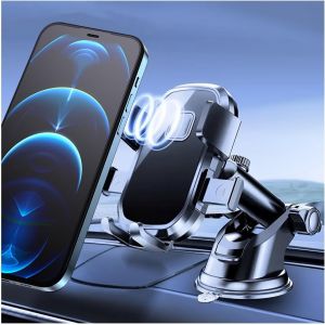 Support Téléphone Voiture, Porte-Supports Supports De Miroir Rétroviseur Pour Voiture Pour Téléphone Portable, 360 °Flexible Support Téléphone De Voiture Rétractable Multifonctionnel Rotatif - Neuf