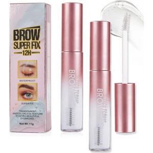loc-Lot De 2 Gels À Sourcils Transparents-Brun Yeux-Gel De Fixation Incolore-Gel Pour Sourcils-Imperméable-Avec Applicateur-Pour Sourcils-Glue Balm Brow Glue Brow Glue Brow Gel - Neuf