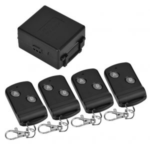 Systeme de relais de telecommande sans fil 1 canal marche/arret 220 V avec 4 telecommandes - Neuf