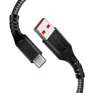 Câble De Charge Warp 30 W Pour Oneplus 8 Pro 8 7 Pro 7t, 1m De Câble De Charge Usb C En Nylon Tressé Pour Chargement Synchronisation Des Données Type C Pour Oneplus 7 6t 6 5t 5 (1m, Noir) - Neuf