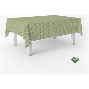 Nappe Anti-Taches Vichy Pour Table Rectangulaire Taille 180 X 140 Cm - Nappe Vichy Toucher Extra Douce Et Imperméable, Couleur Pistache - Neuf