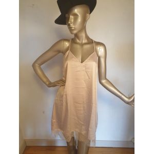 Nuisette En Satin Rose Admas Tm - Neuf