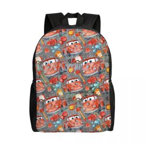 Sacs à dos personnalisés à motifs de voitures Lightning McQueen pour femmes et hommes, cartable basique pour l'université et l'école - Neuf