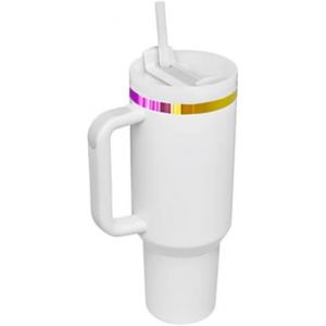 Sjzg-Threers Adventure Quencher U2013 Tasse De Voyage V2 Am&eacute;lior&eacute;e U2013 Tasse &Agrave; Caf&eacute; Isotherme Avec Paille Portable En Acier Inoxydable, Couvercle Anti-Fuite, Bouteille D'eau Pour Boissons Chaudes - Neuf