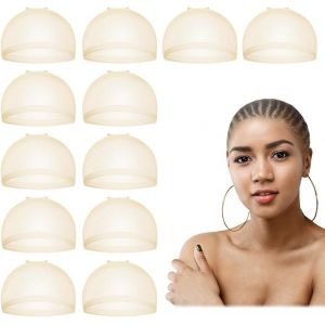 Kalanka-Bonnets Perruque Hd, Bonnet Perruque Femme Transparente, Hd Wig Caps, Bonnet Perruque Naturelle, Beige 12 Pièces - Neuf