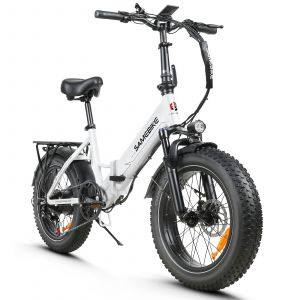 Vélo Électrique Pliable De Ville Samebike Lotdm200-Ii 750w 40km/H 80km 20&#34; &#43; Carte Nfc - Blanc - Neuf