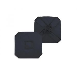 Coussin Galette De Chaise 4 Rabats 40x40cm Charbon Chinee - Neuf