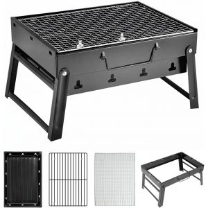 Ulteronixshop-Barbecue &agrave; charbon de bois portable pliable pour ext&eacute;rieur, table en acier inoxydable pour pique-nique, jardin, terrasse, camping, voyage, randonn&eacute;e - Neuf