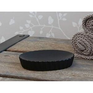 KAL-Distributeur De Savon Diamant/Relief H15Cm Porcelaine Savon Pompe Soapdish Shabby Design - Porte-Savon Diamant Noir - Neuf