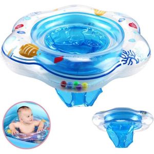 Bouée De Natation Gonflable Pour Bébé, Ponton De Sécurité En Pvc Pour Tout-Petits De 6 À 36 Mois, 52 Cm - Bleu - Neuf