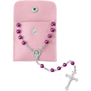 Kal-Chapelet Catholique Pour Femme ¿ Cadeaux De Confirmation Pour Filles, Couleur Simple, Sac À Boutons, Chapelet De Perles D'art, Cadeaux Pour Femmes, X-Large - Neuf