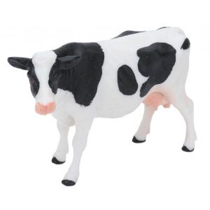 Simmental Bovin Figurine Vache Réaliste En Plastique Noir Blanc Pour La Maison Bureau Décoration Cadeau De Fête A-B - Neuf