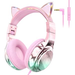 LORANKA-Casque Audio Enfant, Casque Filaire Volume Limit&eacute; 85/94dB, Son St&eacute;r&eacute;o, Casque d'&Eacute;coute pour Enfants Pliable avec Fil 3.5 mm, pour iPad/Tablettes/Voyages/l'&Eacute;cole - Neuf
