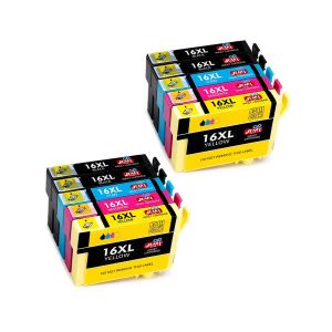 Pack 10 Cartouches Epson 16 16xl compatible pour Epson Workforce WF-2510 WF2520 WF-2630 WF-2650 WF-2750 WF-2760 - Neuf