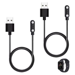 Kalanka-2 Pièces Universel Chargeur Montre Connectée, 2 Pin 4mm Magnétique Chargeur Pour Smartwatch, Charge Rapide Et Sécurisée, Compatible Avec Montres Sportives Et Accessoires Électroniques, Design - Neuf