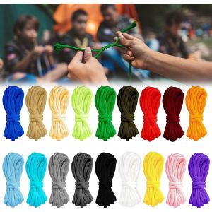 18 X Paracord Ropes,3 M Parachute Rope Suitable For Various Camping Activities,Paracord Bracelet Rope For Paracord Bracelet/Outfit/Dog Leash,Paracord Bracelet (4 Mm) - Neuf