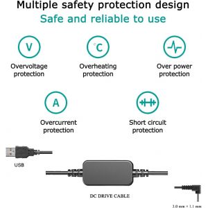 DR-E10 LP-E10 Dummy Batterie + 5V-8.4V C&acirc;ble USB Pilote ACK-E10 + QC3.0 USB Adaptateur Chargeur pour CanonCanon 1500D 2000D 1300D 1200D 1100D Rebel T3 T5 T6 T7 X80 X90 - Neuf