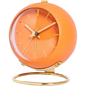 CMJAAGUR-R&eacute;veil Analogique Sans Tic-Tac Avec Lumi&egrave;re - R&eacute;veil R&eacute;tro Puissant - Table De Chevet Pour Dormeurs Lourds - Batterie De Voyage - Petite Horloge De Bureau Pour Chambre D'Enfant - Ai[M877] - Neuf