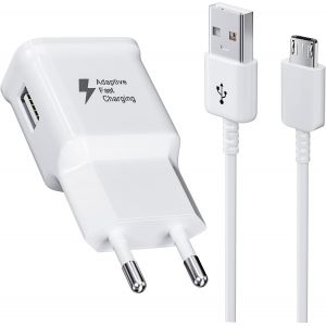 JGD-Chargeur USB, Chargeur Rapide Adaptateur Secteur avec 1,5M C&acirc;ble Micro USB Compatible avec Samsung Galaxy S7 S6 Edge S5 S4 S3 S2 A7 A9 A10 J8 J7 J6 J5 J3, Note5 4,Tab 4, Tab S, S2, Android Smartp - Neuf