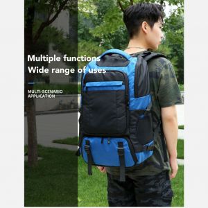 Sac a dos de pique-nique en tissu Oxford, grande capacite, compartiments, etanche, isotherme, bleu - Neuf