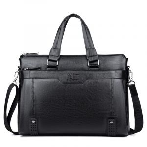 Sac pour ordinateur portable en cuir pour hommes,étui à bombes exécutives,sac en cuir LegiDispensLeather,sac lancé par l'homme,valise de créateur,sacs de luxe,17 pouces - Black 1 - Neuf