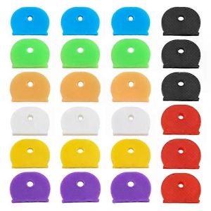 24 capuchons de clés avec couvercle de clé flexible pour une identification facile des clés de porte multicolores - Neuf