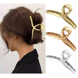 Griffe De Cheveux Clips - 3 Non Slip Pinces À Cheveux Pour Les Femmes Et Les Filles (En Plastique (Or + Or Rose + Argent)) - Neuf