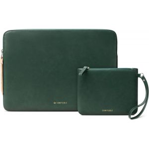 Housse En Cuir Pour Ordinateur Portable Avec Pochette Pour Accessoires - Neuf