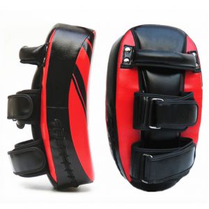 Coussinets De Boxe Professionnels En Forme D'arche, Rembourrage En Pu Epais Et Sur, Equipement D'entrainement Cible, Bord Rouge - Neuf