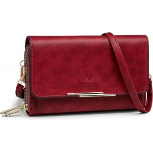 KALANKA-Sac Téléphone Portable Femme - Petit Sac Bandoulière Femme - Sac à Bandoulière Femme en Cuir PU - Sac À Bandoulière Petit avec Réglables Bandoulière - Neuf
