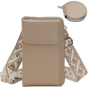 TZF-Sac à Bandoulière pour Téléphone Portable pour Femme, Petit Sac à Bandoulière avec Bandoulière Réglable, Sac à Main Femme en Cuir PU, Pochette Sacoche Femme avec Fentes pour Cartes - Neuf