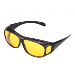 Lunettes De Conduite Unisexe Avec Protection Uv400, Verres Gris Pour Jour Et Verres Jaunes Pour Nuit, Mat&eacute;riau R&eacute;sine Et Cadre En Pc - &Eacute;limination Des Reflets Et R&eacute;duction Des &Eacute;blouissements - Neuf