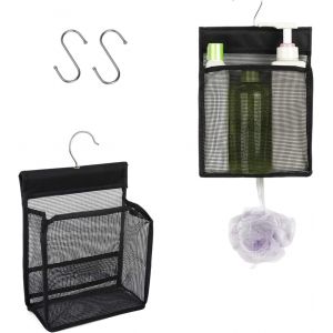 KALANKA-Panier &agrave; Pince &agrave; Linge Ext&eacute;rieur - Lot de 2 avec Crochets S - Noir - Organisateur pour Linge, Salle de Bain et Ext&eacute;rieur - Neuf