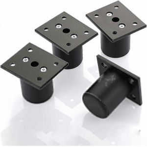 4pcs Pieds de meubles réglables Pieds de lit Soulever Meubles Alliage d'aluminium Pied Pour Base de lit,armoire,table (noir,hauteur 50mm) - Neuf