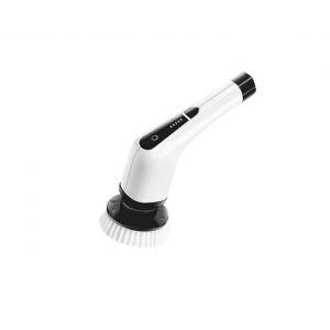 Brosse de nettoyage &eacute;lectrique rechargeable avec poign&eacute;e r&eacute;glable et plusieurs t&ecirc;tes de nettoyage - Neuf