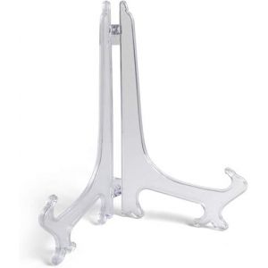 Petit Support D'assiette Pliable (1 Pièce), Support D'assiette Décoratif, Chevalet D'assiette Ornemental, Support De Cadre Photo - Tailles S/M/L - Transparent - Neuf