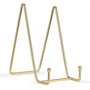 2pcs 6 pouces présentoirs pour plaque - or fer chevalet plaque support présentoir supports de cadre en métal pour photo,images - Neuf